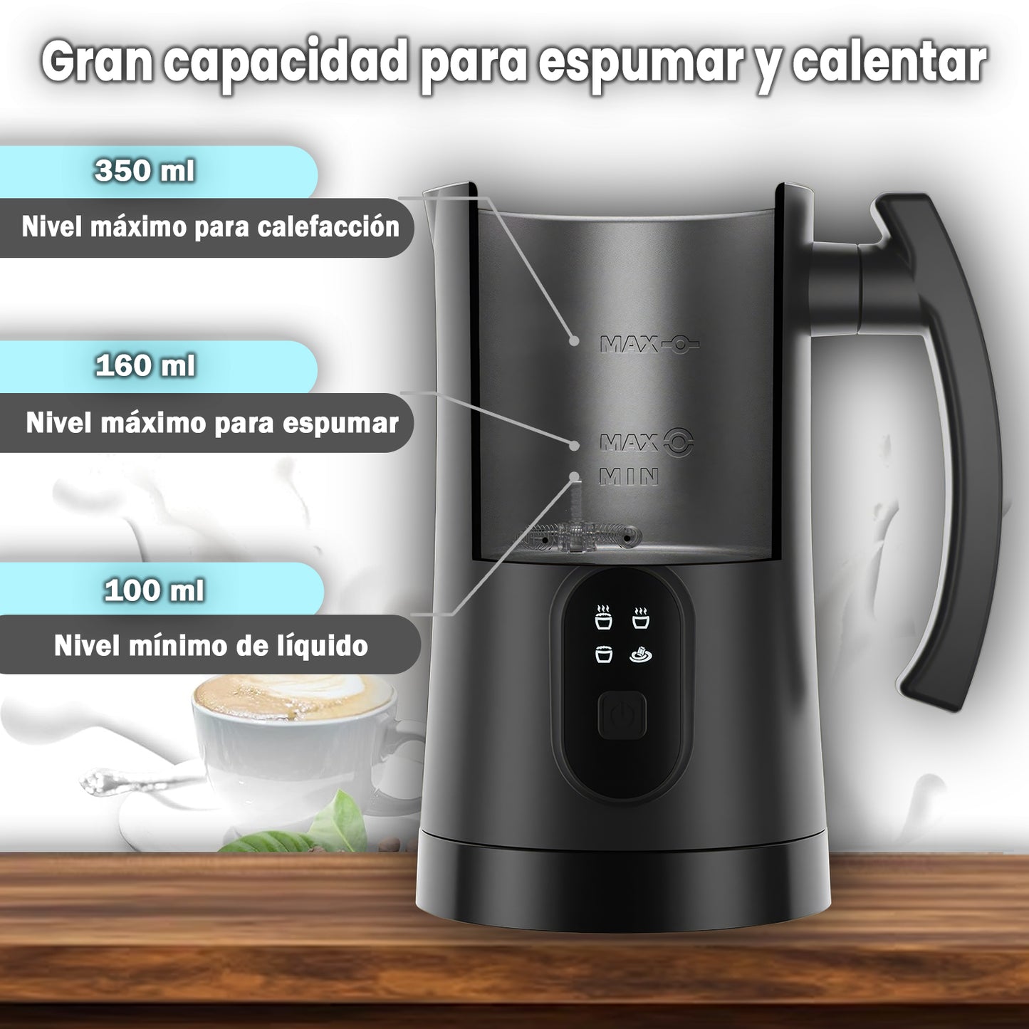 Espumador de Leche ClicMilk™ + Taza calentadora GRATIS!